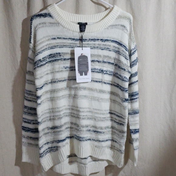 Calvin Klein Jeans Sweaters - Calvin klein women sweater ivory